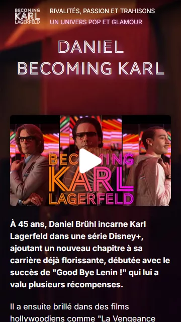 Becoming Karl Lagerfeld mobile